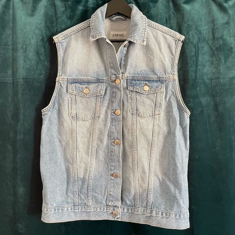 Lang denimvest