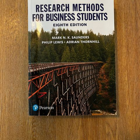 Research methods for business students pensumbok