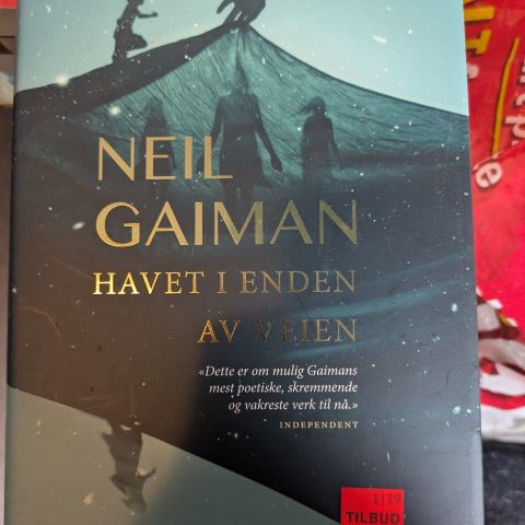 Diverse bøker - Egeland, Aukrust, Shakespeare, Umberto Eco, Neil Gaiman med mere