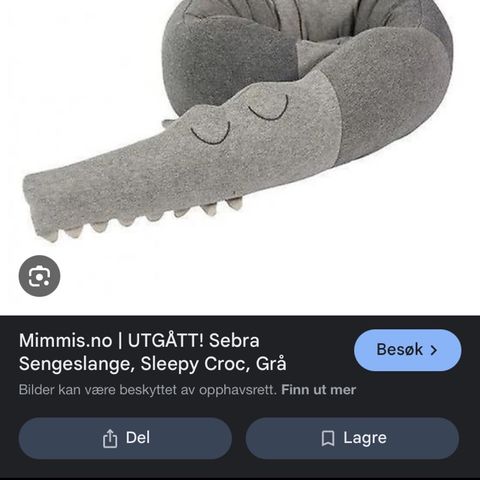 Sebra sleepy croc sengeslange