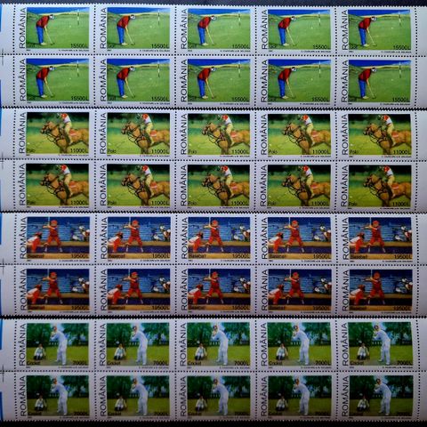 Romania 2002 - Golf Sport Hester Cricket - hele 10 sett 40 frimerker