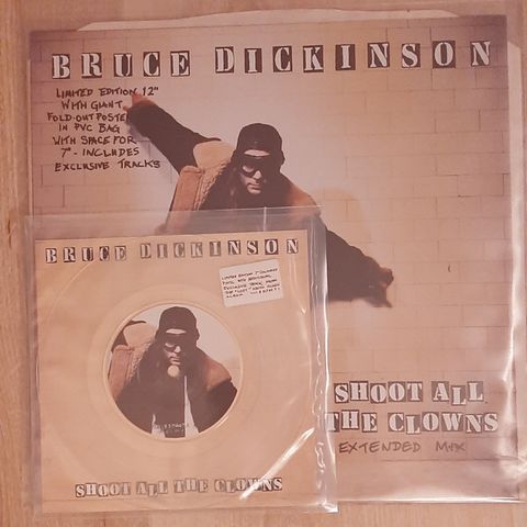 Bruce Dickinson.Shoot all the clowns. 7'og 12' vinyl singler.