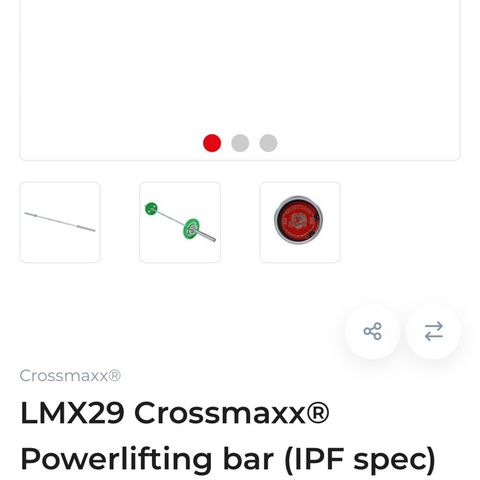 Crossmaxx Styrkeløftstang selges 20kg