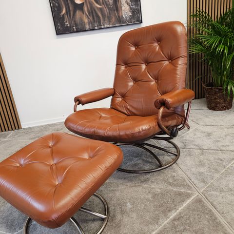 Ekornes Stressless® Original lenestol fra 1971 i cognac!