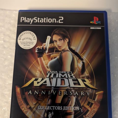 Tomb Raider Anniversary: Collector`s Edition, PS2, PAL, m/bonusdisc og manual