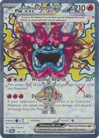 Hearthflame Mask Ogerpon ex - 192/167 - Full Art