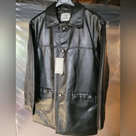 armani collezioni leather jacket