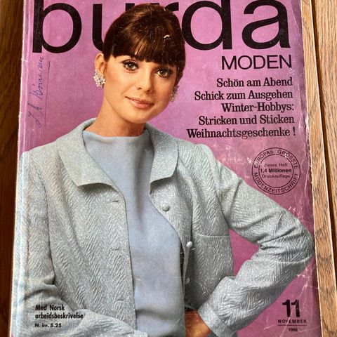 Burda retro mote november 1966 retro