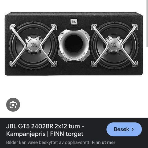 Jbl sub og rockford forsterker