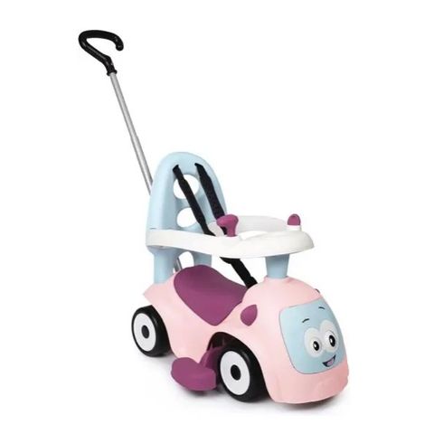 Smoby Maestro Ride-on - 3i1 lær-å-gå bil med skyvestang - rosa