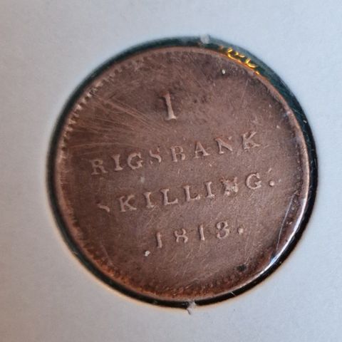 Danmark 1 
Rigsbankskilling 1813 - Frederik VI