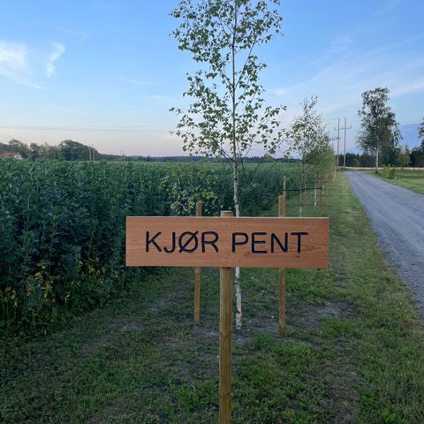 "Kjør pent"-skilt