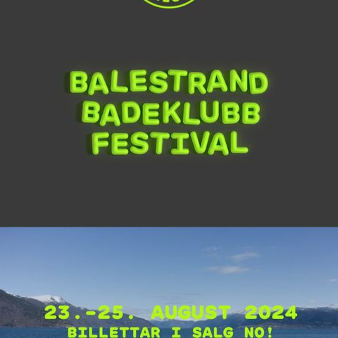 2x billetter til Balestrand badeklubb festival 2024