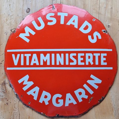 Emaljeskilt Mustad margarin