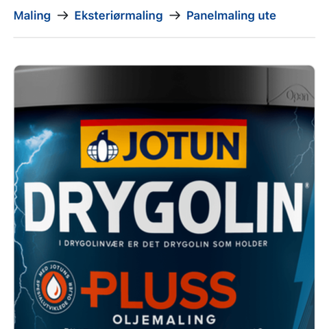 Uåpnet Jotun Drygolin Pluss oljemaling