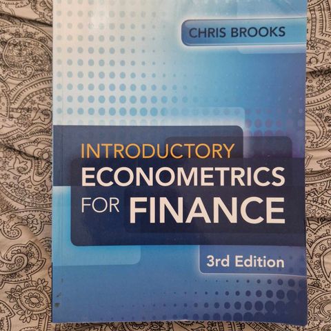 Introductory Econometrics for Finance 3rd Edition Chris books