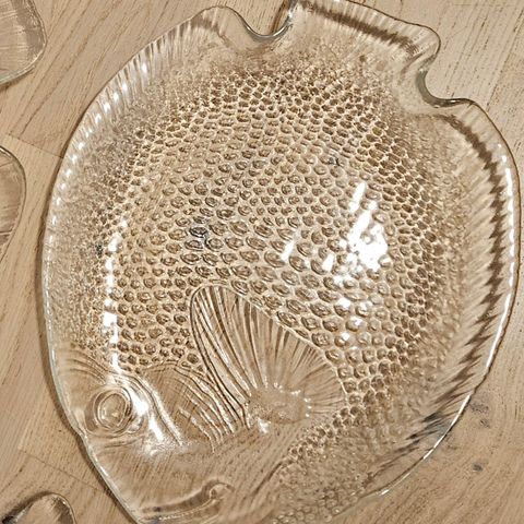 Fishglass plates set 5stk