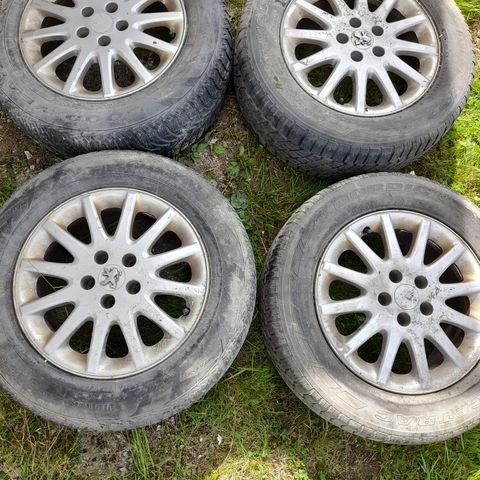 Dekk, felg, peugeot 215 225 65 60 16 5 x 108