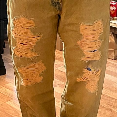 Custom Washed Mickey Mouse Levi Jeans