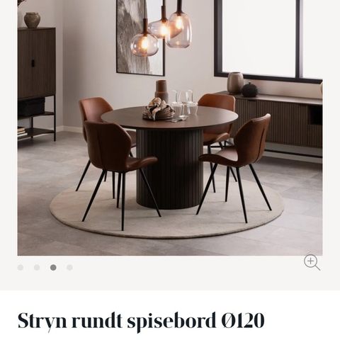 Stryn rundt spisebord Ø120