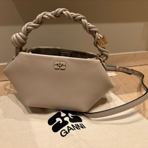 Ganni LIGHT GREY MINI BOU BAG