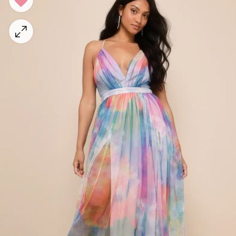 Multi Watercolor Maxi-kjole