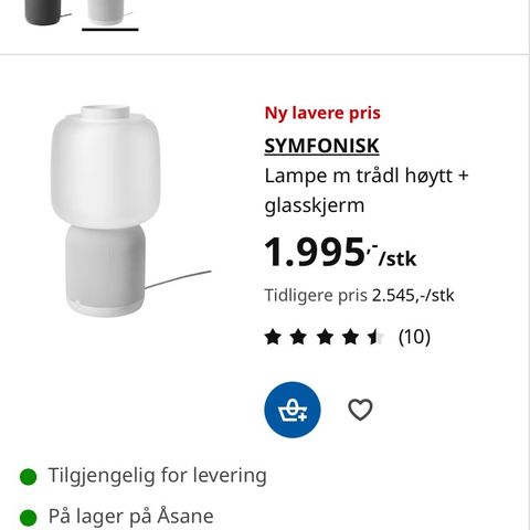 Lampe m/ høyttaler