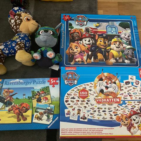 Paw patrol bamser og villkatten spill og 2 puslespill