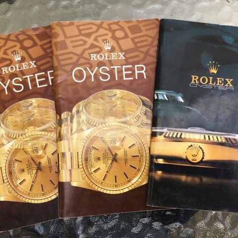 Rolex Gamle Produkt-Kataloger fra 80 og 90-tallet