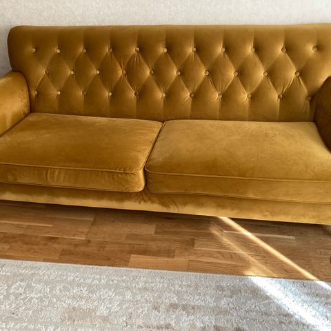 Velour sofa