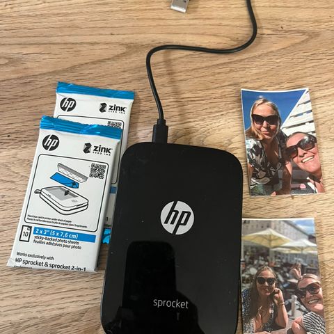 HP- Sproket fotoprinter via Bluetooth. Passfotoformat.