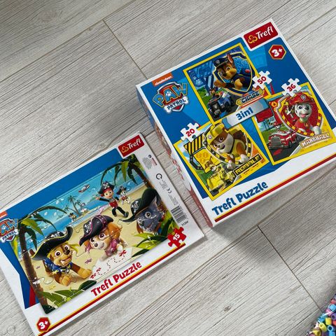 Puslespill Brannmann Sam og Paw patrol