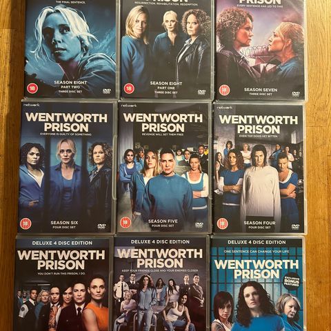 NY PRIS!!Wentworth prison season 1-8. Sone 2. Engelsk tekst