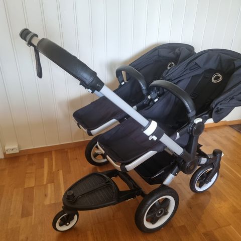 Bugaboo Donkey 3 Duo svart/midnight m søskenbrett