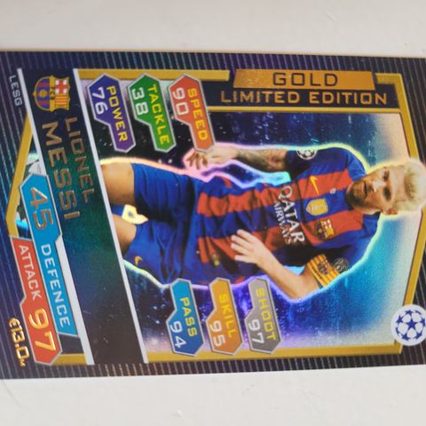 Fotballkort messi limited edition