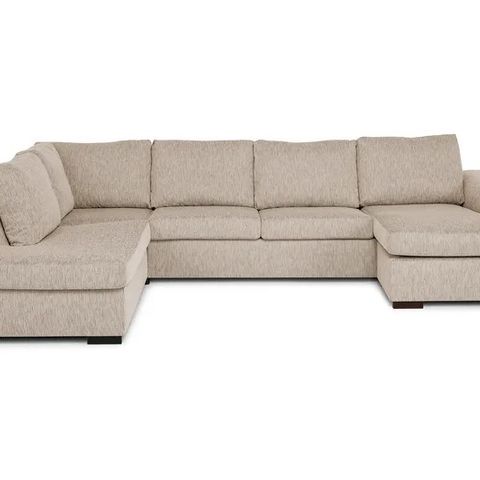 Stor beige U-sofa