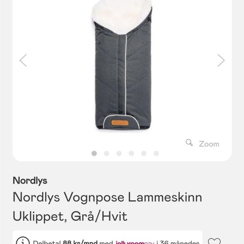 Nordlys Vognpose Lammeskinn