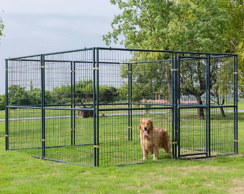 Hundegård på 3 x 3 m i galvanisert stål