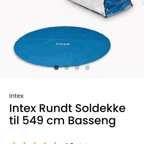 Intex Rundt Soldekke/soltrekk til 549 cm Basseng