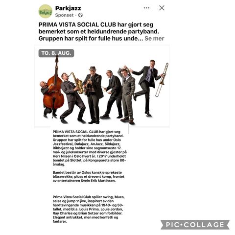 2 stk park jazz biletter 8 aug , brekkeparken i Skien