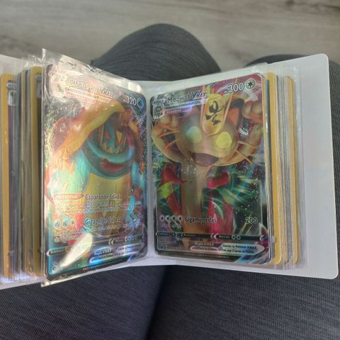 Tre Vmax , Zacian X, Boltund V, 50 pokemon kort og pokemon kort samling