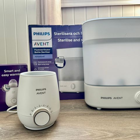 Philips avent sterilisator og flaskevarmer