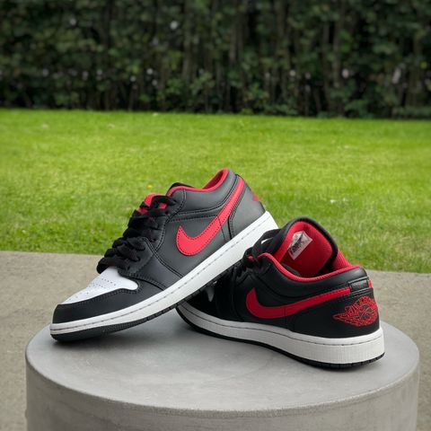 Authentic Nike Air Jordan 1 Low Black/Fire Red/White Men