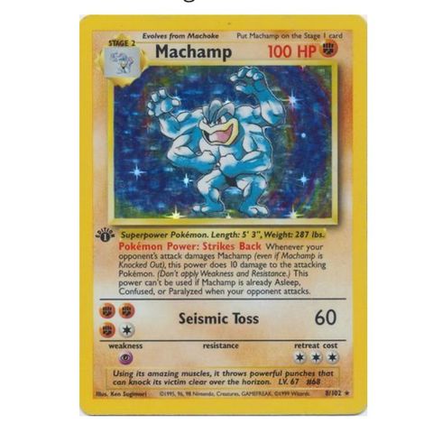 Pokemon, Machamp first edition ønskes kjøpt