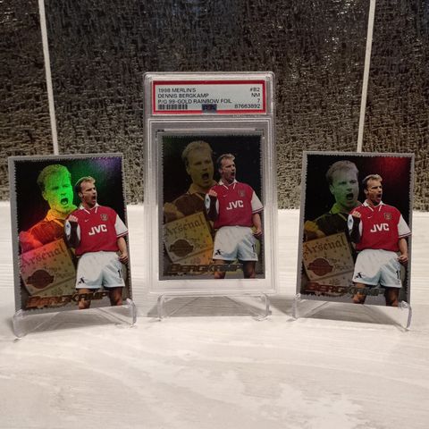 FotballKort Dennis Bergkamp #B2 Rainbow Foil PSA NM 7