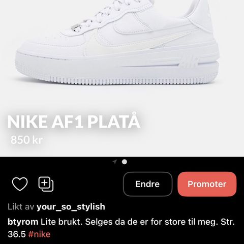 Nike AF1 platå