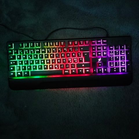 Gaming tastatur og datamus, 2 stk musematter selges