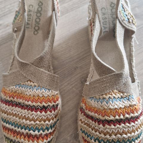 Veldig fine Sapatos espadrillos, flerfarget str 40, nesten ikke brukt