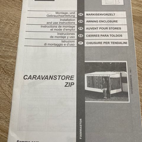 Fiamma Caravanstore Zip  Telt til Posemarkise 360