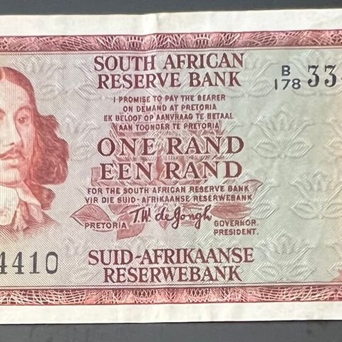 SØR AFRIKA 1 RAND.   1967. P-115b. Kv. 1+